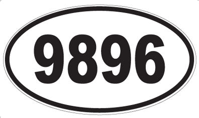 9896 - Oval Sticker