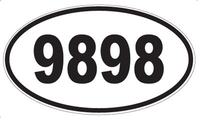 9898 - Oval Sticker