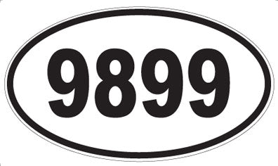 9899 - Oval Sticker