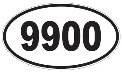 9900 - Oval Sticker
