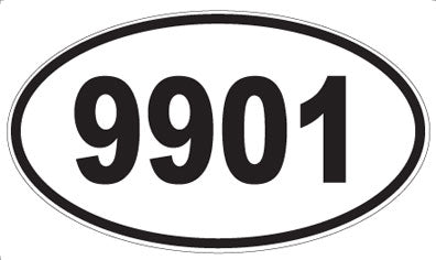 9901 - Oval Sticker