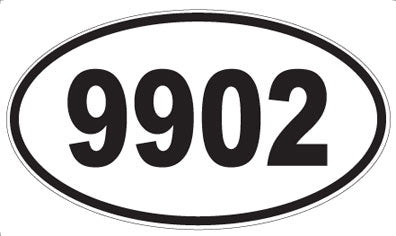 9902 - Oval Sticker
