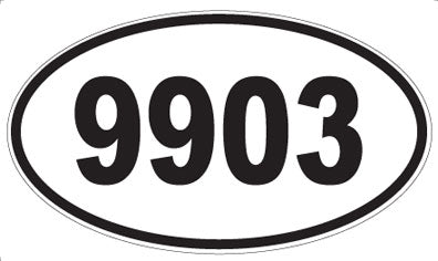 9903 - Oval Sticker