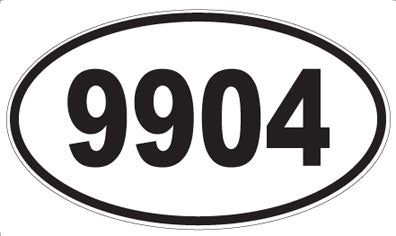 9904 - Oval Sticker