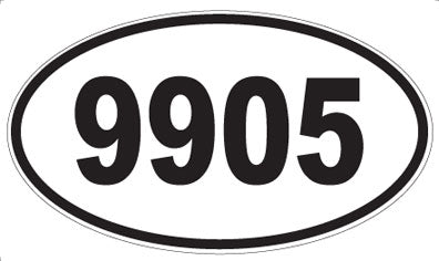 9905 - Oval Sticker