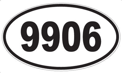 9906 - Oval Sticker