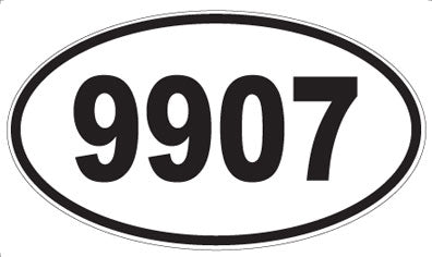 9907 - Oval Sticker