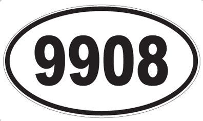 9908 - Oval Sticker