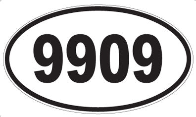 9909 - Oval Sticker
