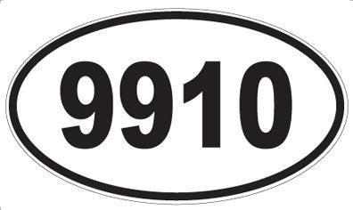 9910 - Oval Sticker