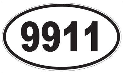9911 - Oval Sticker