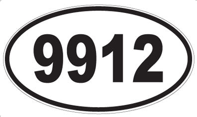 9912 - Oval Sticker