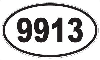 9913 - Oval Sticker