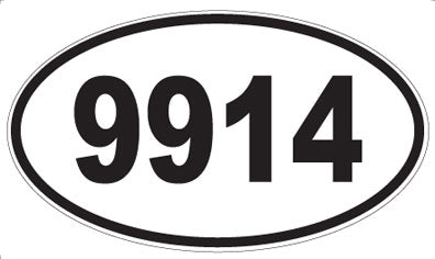 9914 - Oval Sticker
