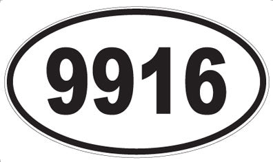 9916 - Oval Sticker