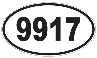 9917 - Oval Sticker