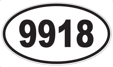 9918 - Oval Sticker