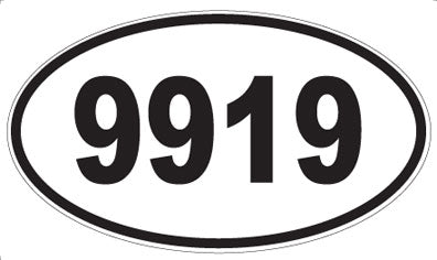 9919 - Oval Sticker