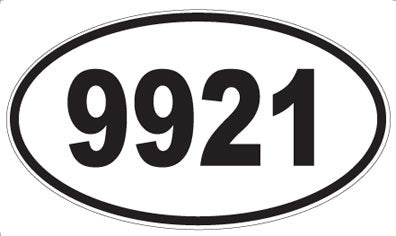 9921 - Oval Sticker