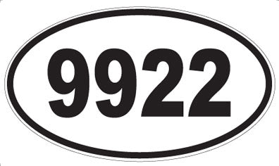 9922 - Oval Sticker