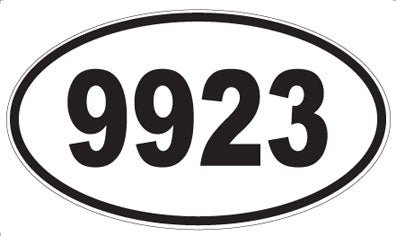 9923 - Oval Sticker