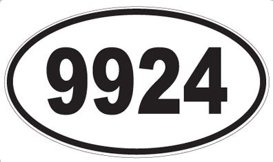 9924 - Oval Sticker