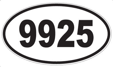 9925 - Oval Sticker