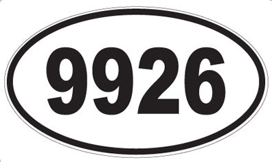 9926 - Oval Sticker