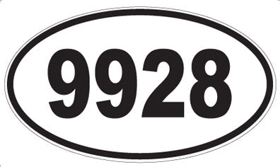 9928 - Oval Sticker