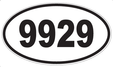 9929 - Oval Sticker