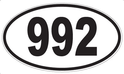 992 - Oval Sticker