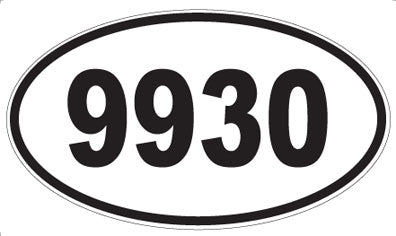 9930 - Oval Sticker