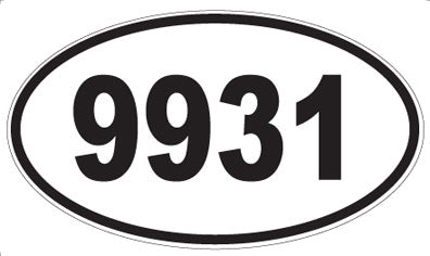 9931 - Oval Sticker