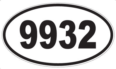 9932 - Oval Sticker