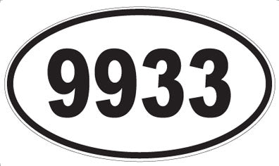 9933 - Oval Sticker