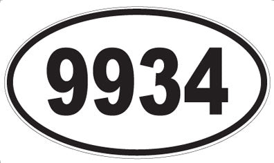9934 - Oval Sticker