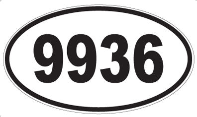 9936 - Oval Sticker