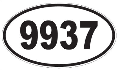 9937 - Oval Sticker