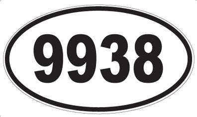 9938 - Oval Sticker