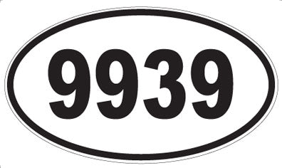 9939 - Oval Sticker