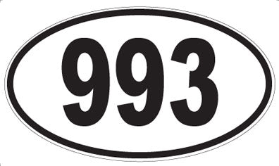 993 - Oval Sticker
