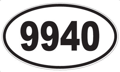 9940 - Oval Sticker