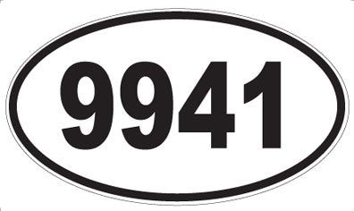 9941 - Oval Sticker