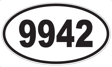 9942 - Oval Sticker
