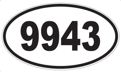 9943 - Oval Sticker
