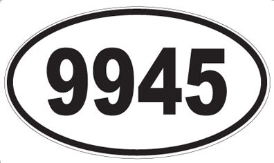 9945 - Oval Sticker