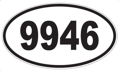 9946 - Oval Sticker