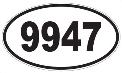 9947 - Oval Sticker