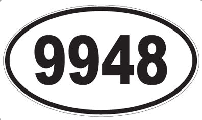 9948 - Oval Sticker