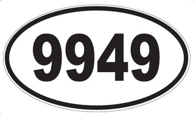 9949 - Oval Sticker
